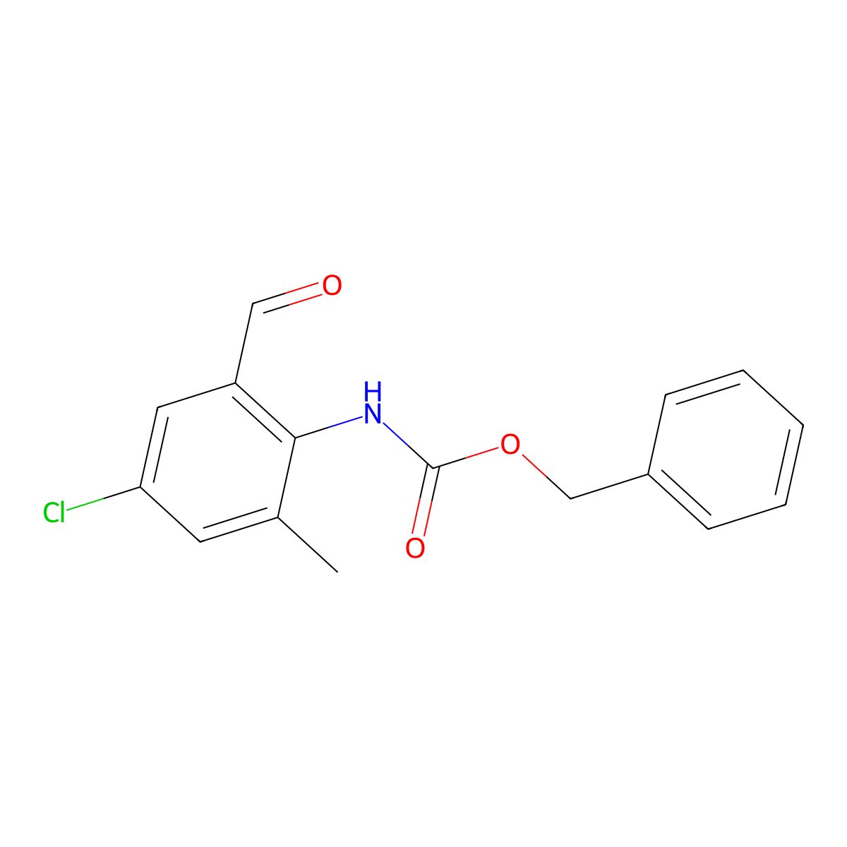 benzyl N-(4-chloro-2-formyl-6-methylphenyl)carbamate molecular structure, CAS 2680751-36-2