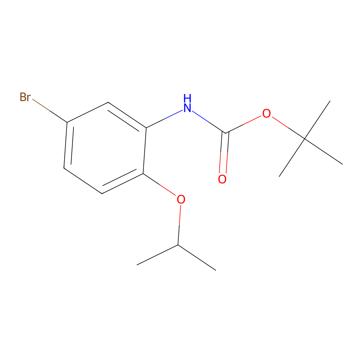 tert-butyl N-[5-bromo-2-(propan-2-yloxy)phenyl]carbamate molecular structure, CAS 2680751-38-4