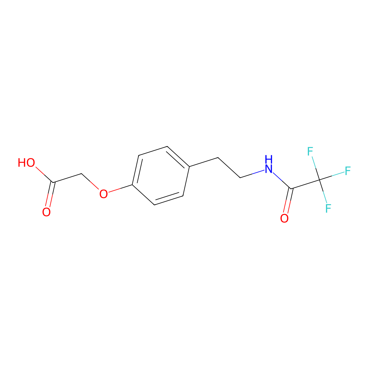2-{4-[2-(2,2,2-Trifluoroacetamido)ethyl]phenoxy}acetic acid molecular structure, CAS 2680751-50-0