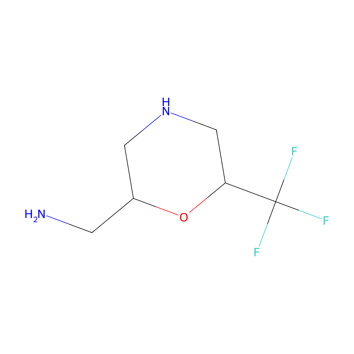 1-[6-(Trifluoromethyl)morpholin-2-yl]methanamine molecular structure, CAS 2680751-69-1