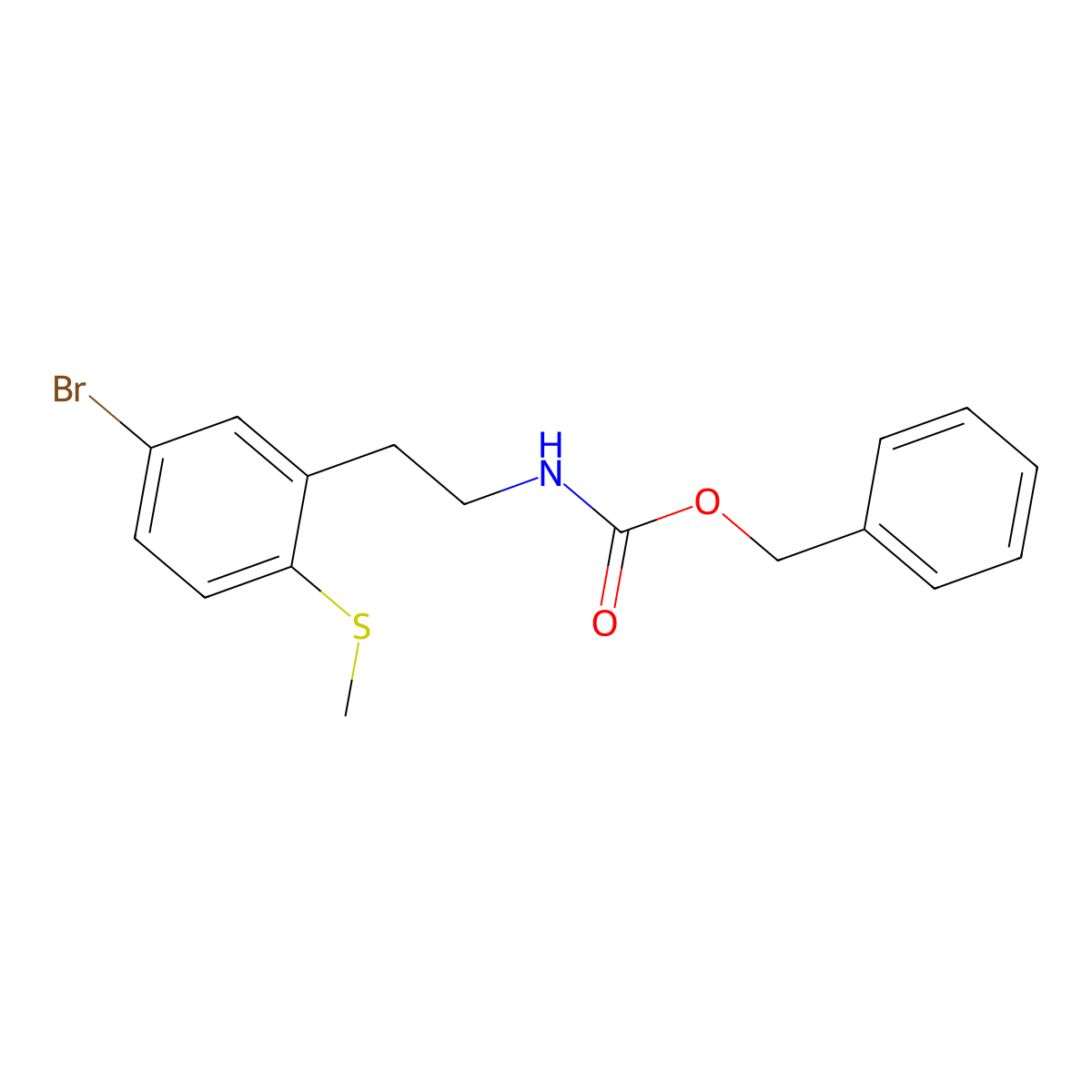 benzyl N-{2-[5-bromo-2-(methylsulfanyl)phenyl]ethyl}carbamate molecular structure, CAS 2680751-72-6