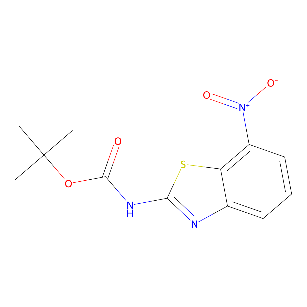 tert-butyl N-(7-nitro-1,3-benzothiazol-2-yl)carbamate molecular structure, CAS 2680752-03-6