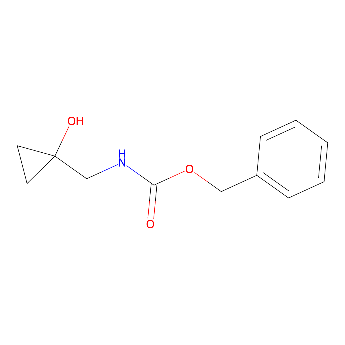 benzyl N-[(1-hydroxycyclopropyl)methyl]carbamate molecular structure, CAS 2680752-20-7