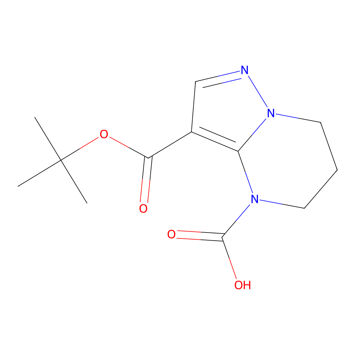 3-[(tert-butoxy)carbonyl]-4H,5H,6H,7H-pyrazolo[1,5-a]pyrimidine-4-carboxylic acid molecular structure, CAS 2680752-27-4
