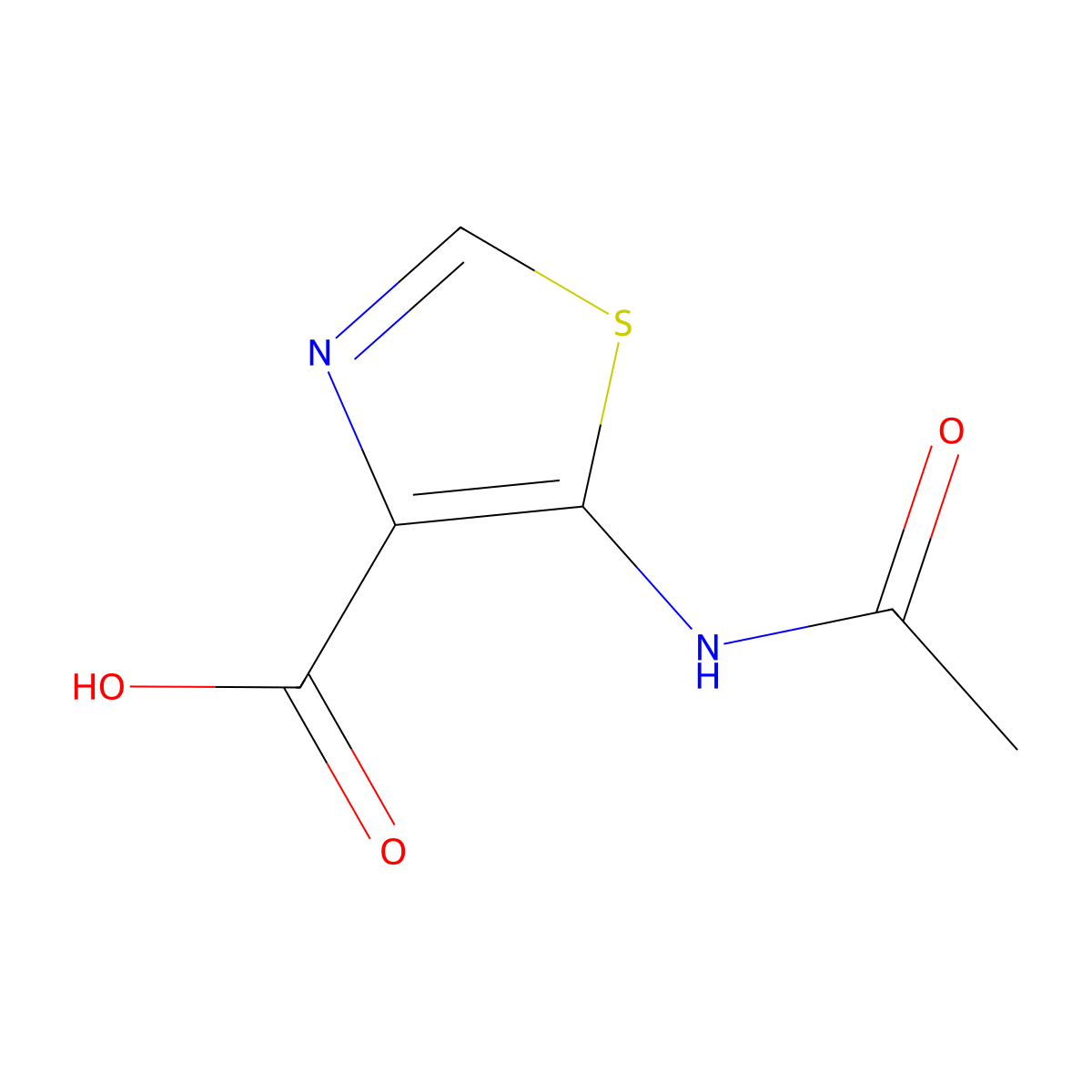 5-Acetamido-1,3-thiazole-4-carboxylic acid molecular structure, CAS 2680752-32-1