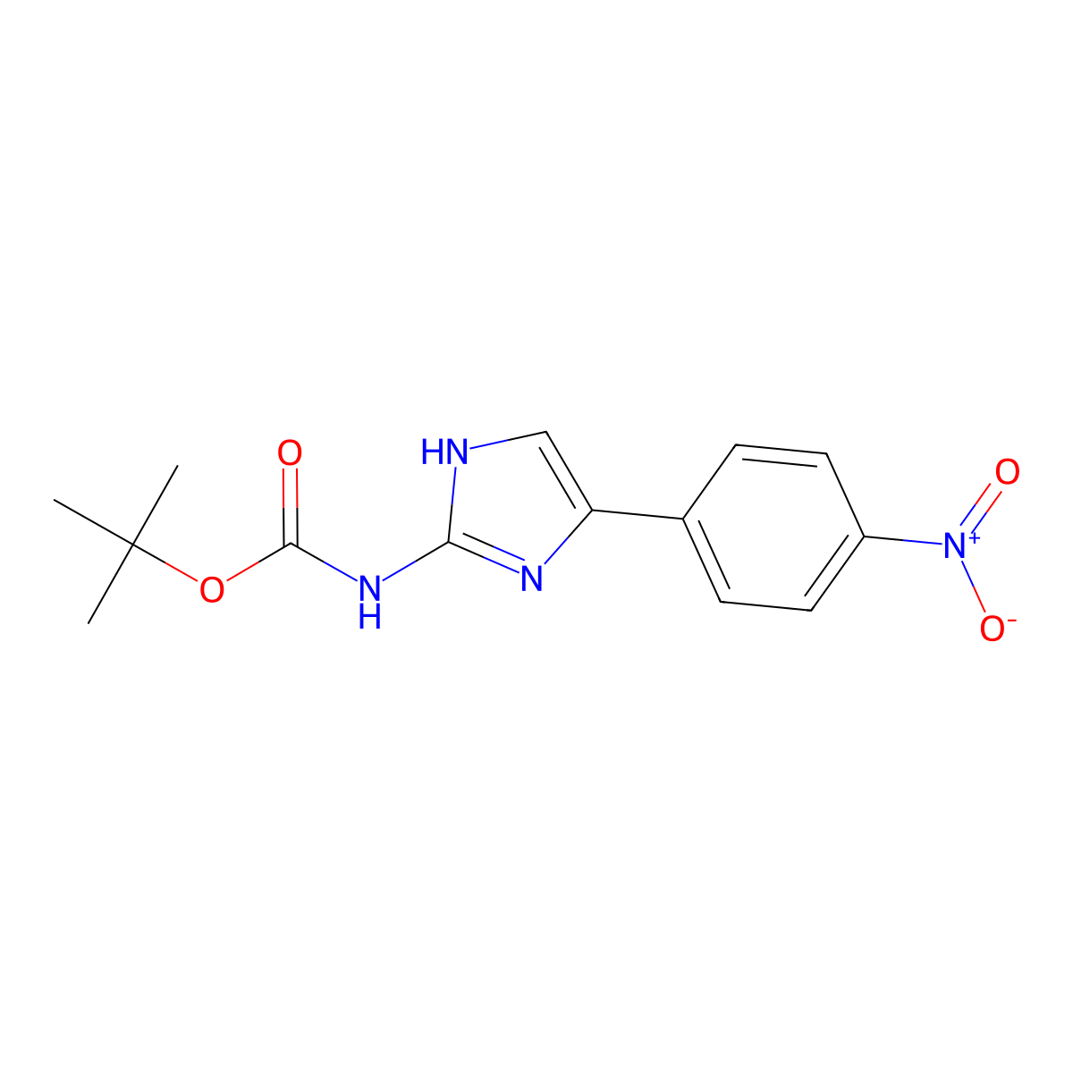 tert-butyl N-[4-(4-nitrophenyl)-1H-imidazol-2-yl]carbamate molecular structure, CAS 2680752-39-8