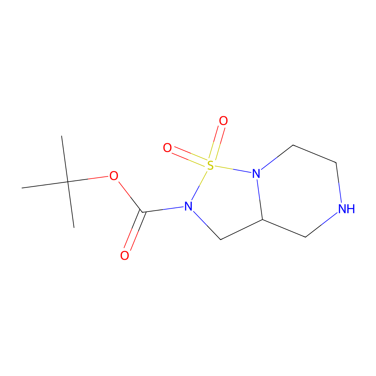 tert-butyl 1,1-dioxo-hexahydro-2H-1lambda6-[1,2,5]thiadiazolo[2,3-a]pyrazine-2-carboxylate molecular structure, CAS 2680752-40-1