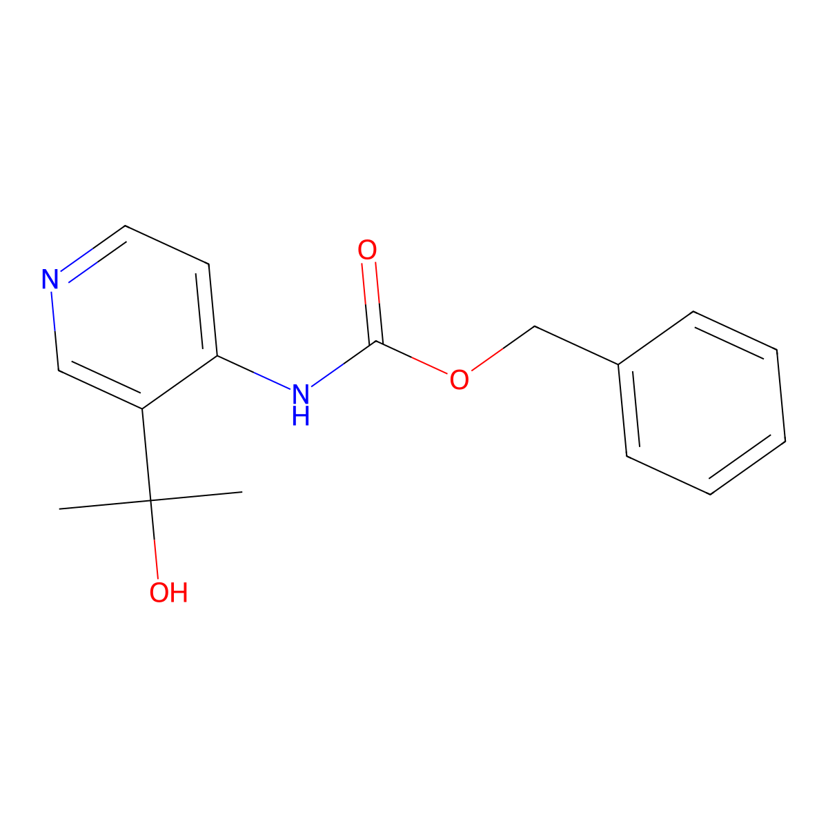 benzyl N-[3-(2-hydroxypropan-2-yl)pyridin-4-yl]carbamate molecular structure, CAS 2680752-54-7