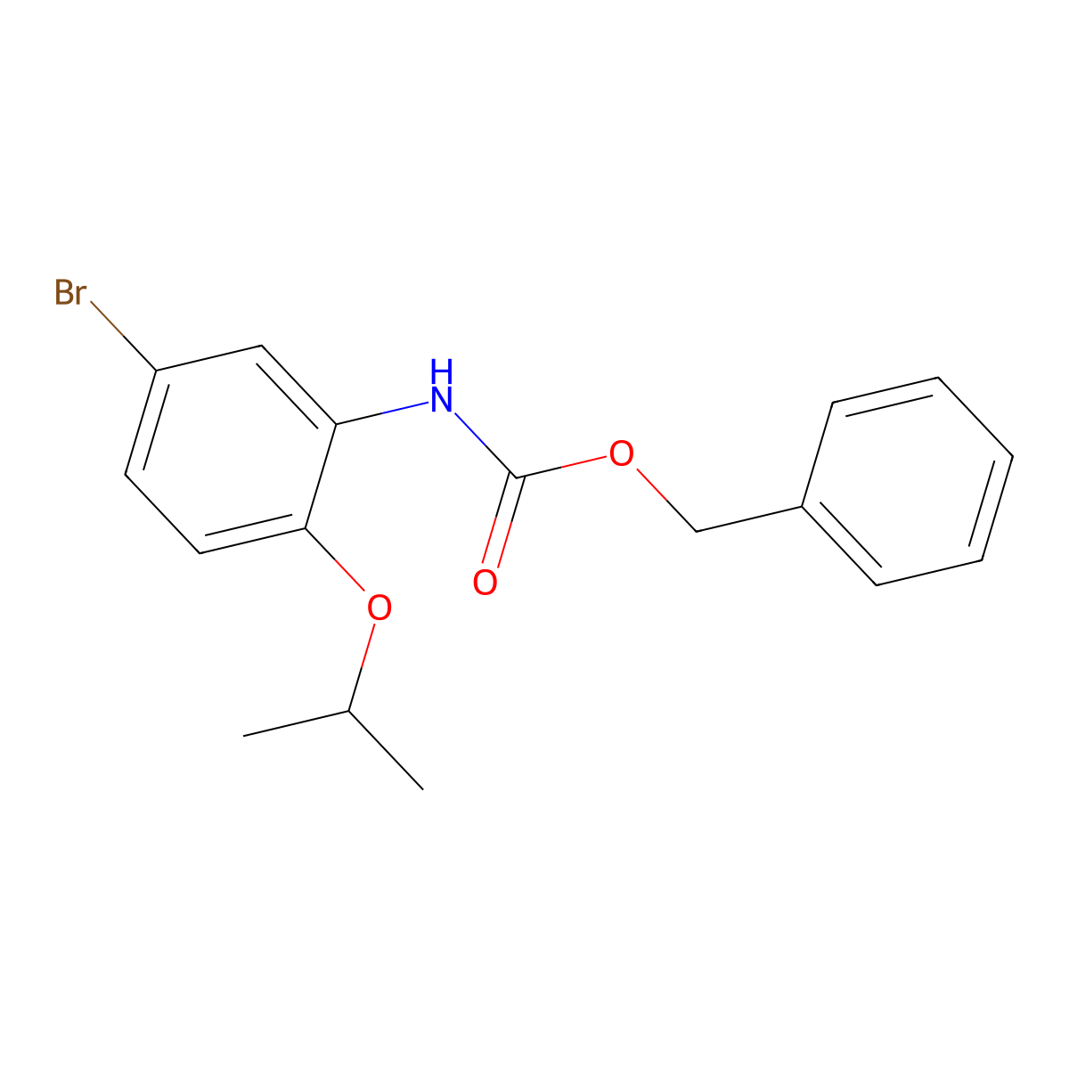 benzyl N-[5-bromo-2-(propan-2-yloxy)phenyl]carbamate molecular structure, CAS 2680752-89-8