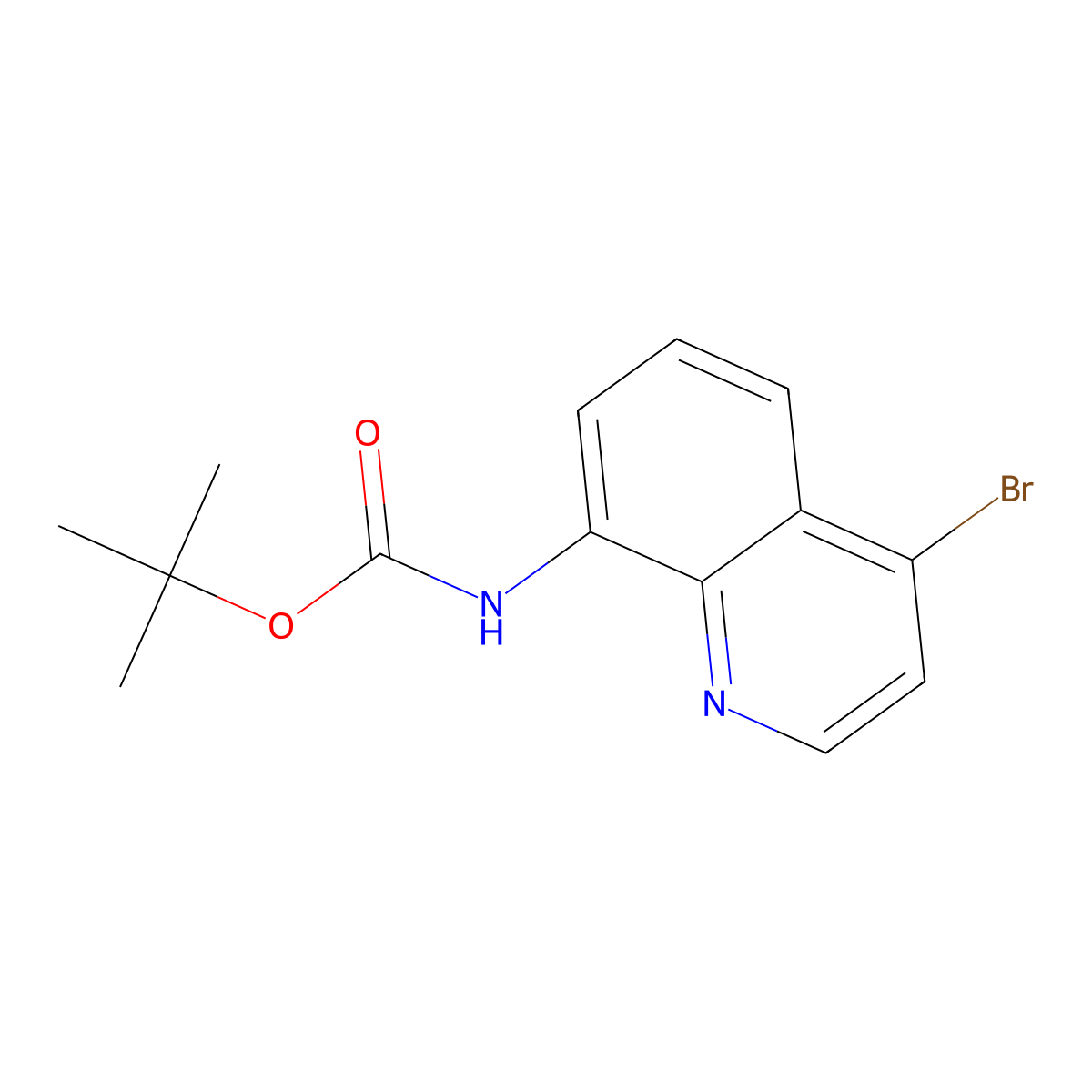 tert-butyl N-(4-bromoquinolin-8-yl)carbamate molecular structure, CAS 2680753-35-7