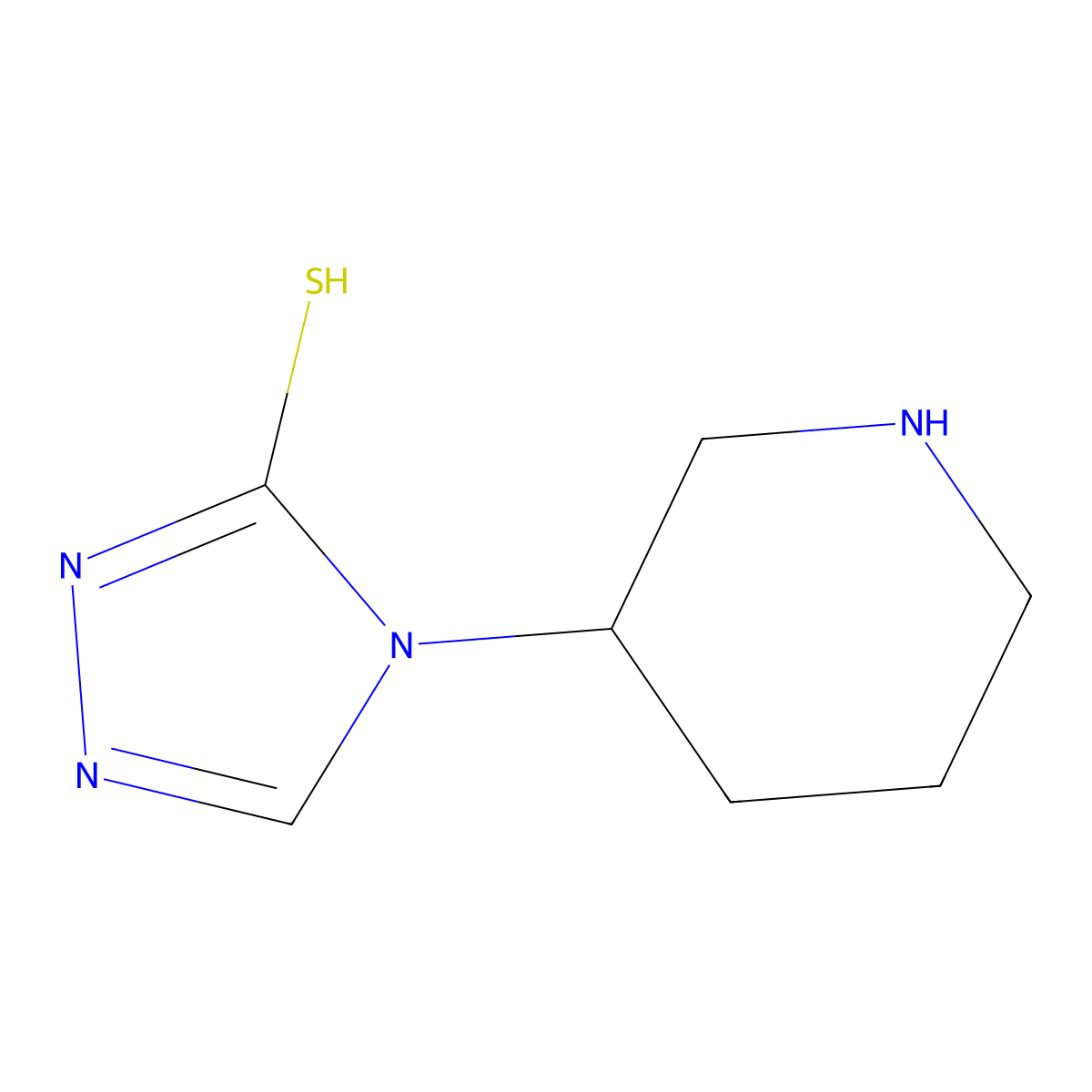 4-(piperidin-3-yl)-4H-1,2,4-triazole-3-thiol molecular structure, CAS 2680753-46-0