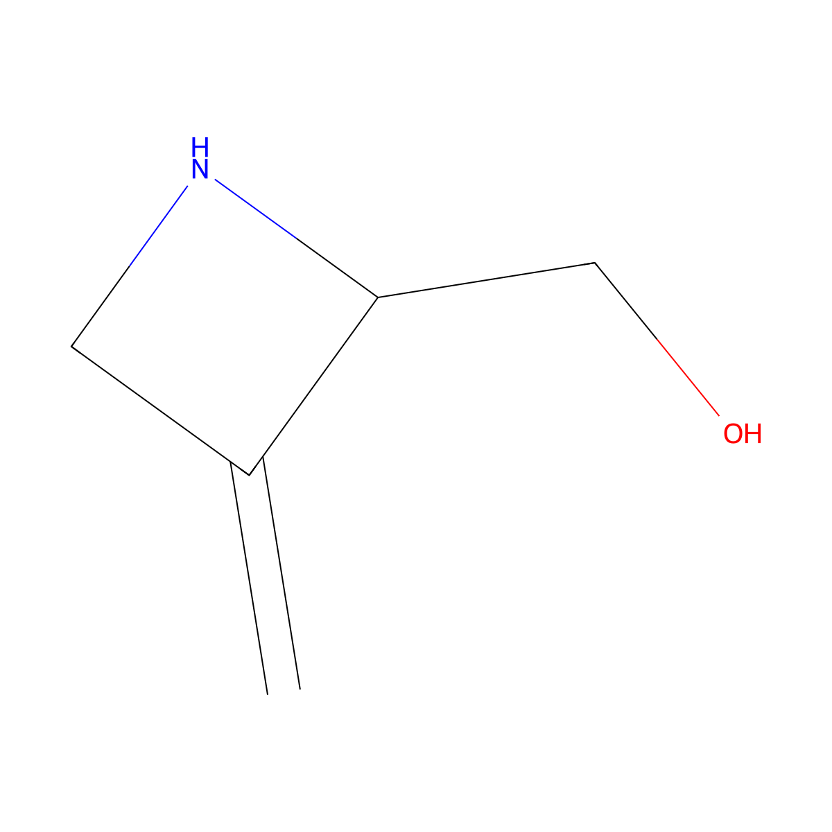 (3-Methylideneazetidin-2-yl)methanol molecular structure, CAS 2680753-70-0