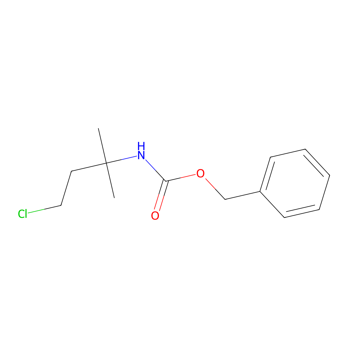 benzyl N-(4-chloro-2-methylbutan-2-yl)carbamate molecular structure, CAS 2680753-90-4