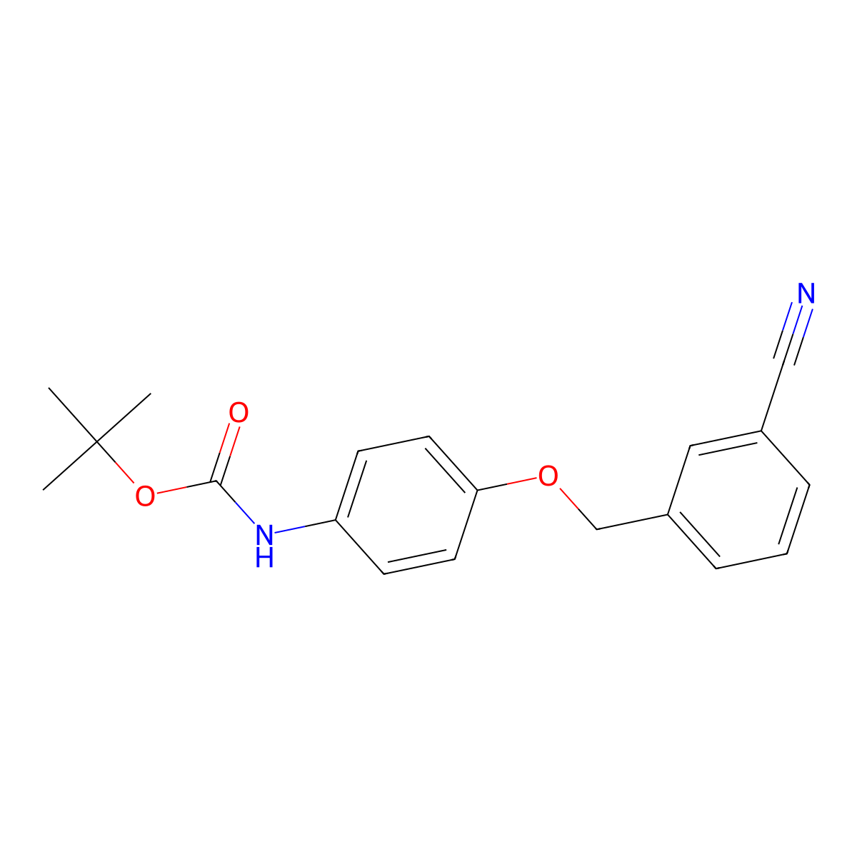 tert-butyl N-{4-[(3-cyanophenyl)methoxy]phenyl}carbamate molecular structure, CAS 2680753-97-1