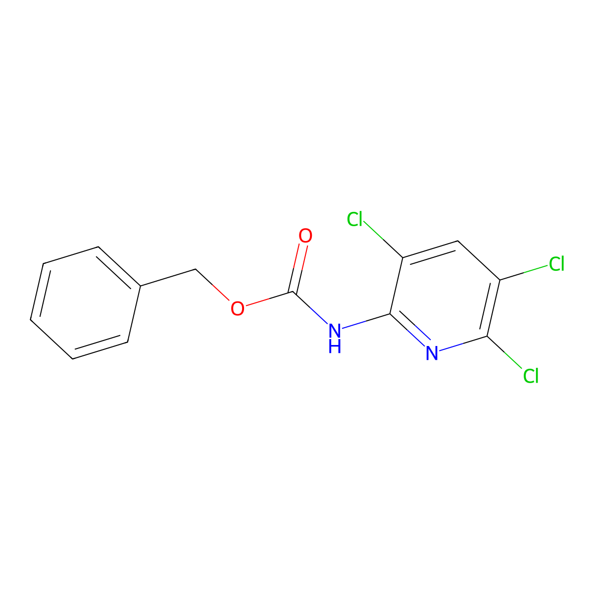 benzyl N-(3,5,6-trichloropyridin-2-yl)carbamate molecular structure, CAS 2680754-03-2