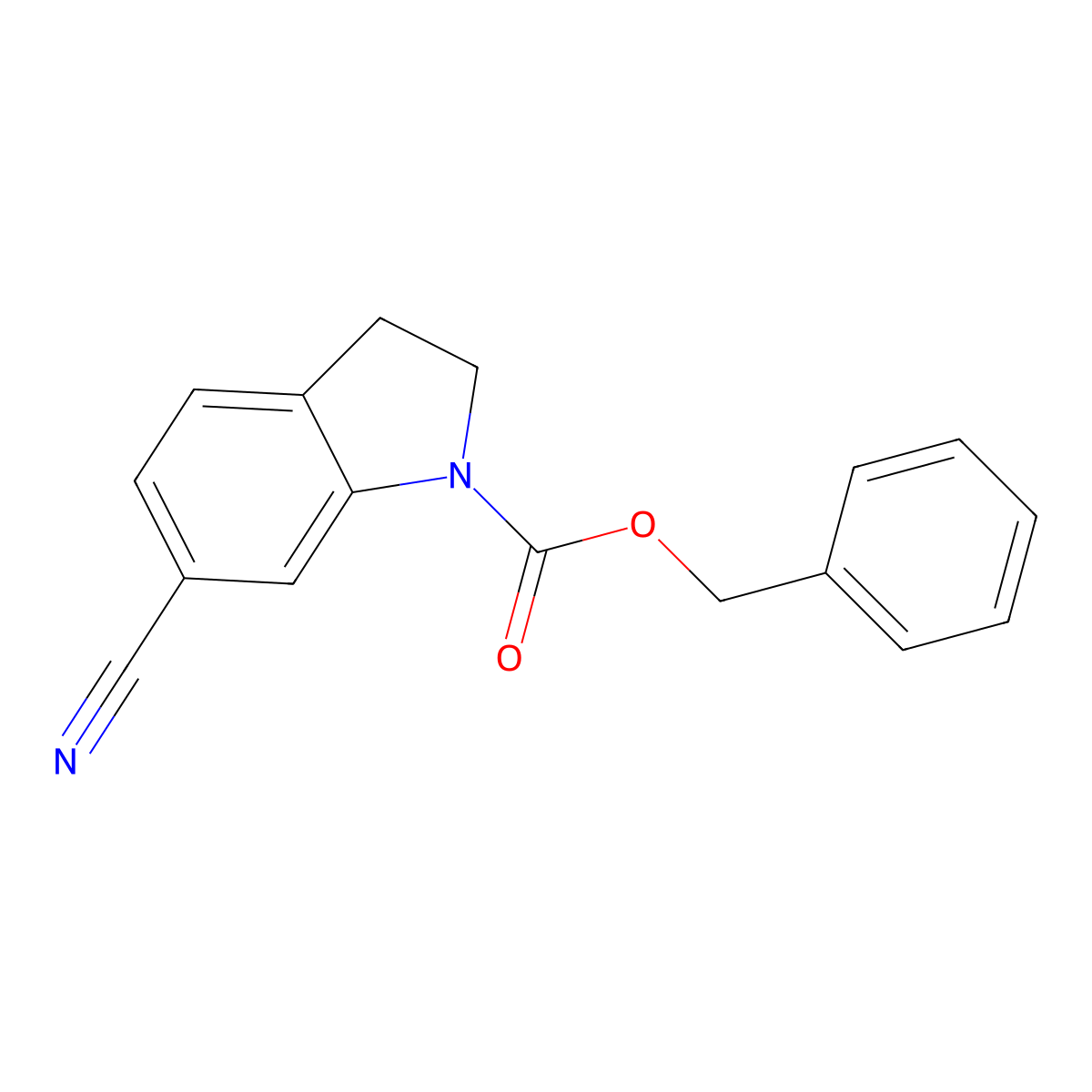 benzyl 6-cyano-2,3-dihydro-1H-indole-1-carboxylate molecular structure, CAS 2680754-20-3