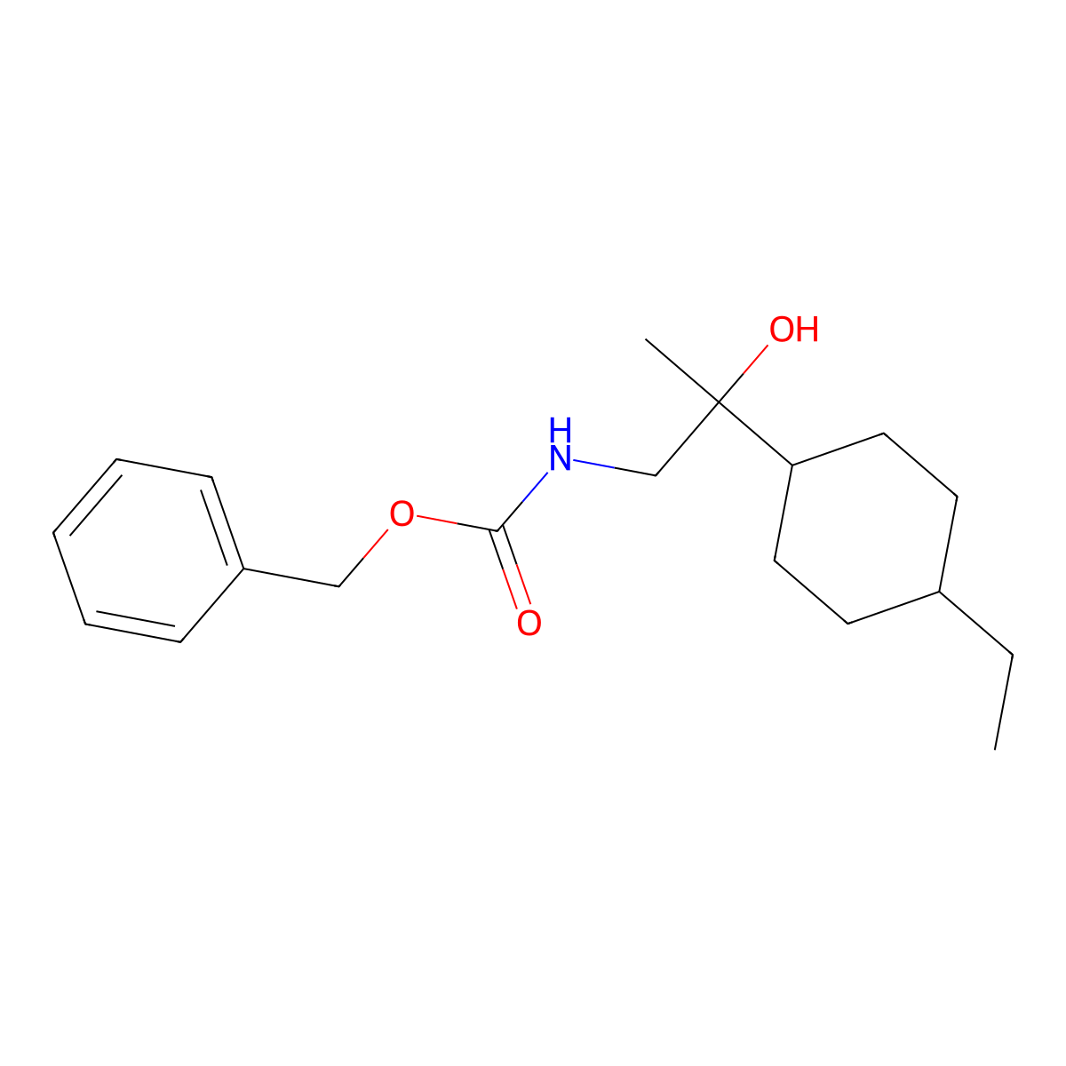 benzyl N-[2-(4-ethylcyclohexyl)-2-hydroxypropyl]carbamate molecular structure, CAS 2680754-48-5