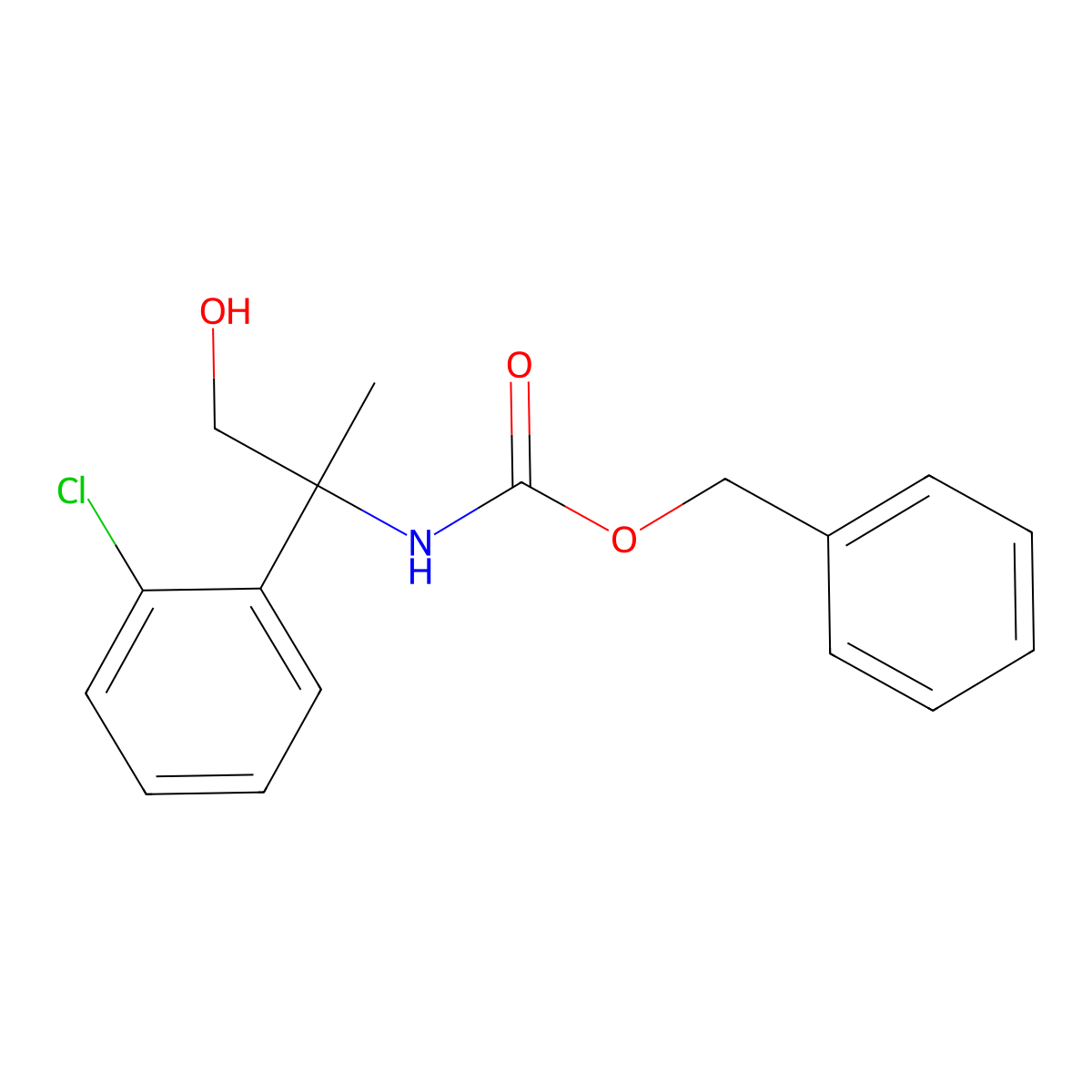 benzyl N-[2-(2-chlorophenyl)-1-hydroxypropan-2-yl]carbamate molecular structure, CAS 2680754-64-5