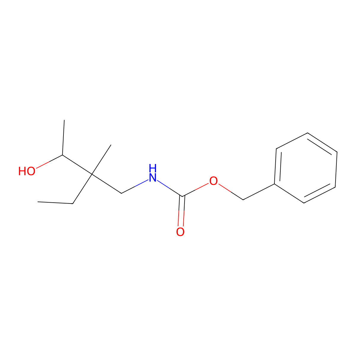 benzyl N-(2-ethyl-3-hydroxy-2-methylbutyl)carbamate molecular structure, CAS 2680754-74-7