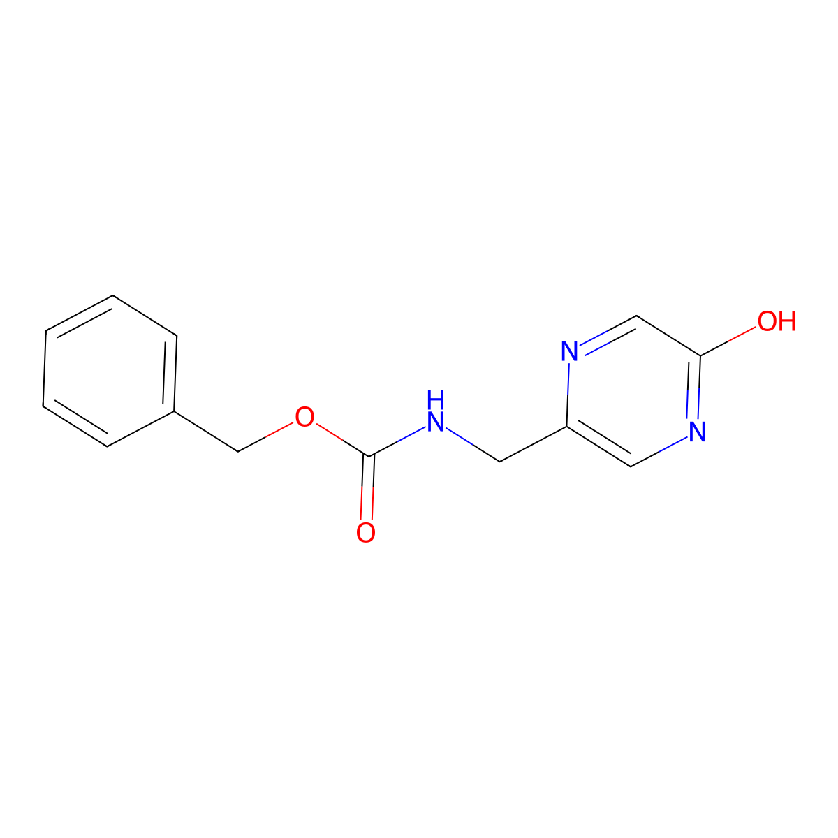 benzyl N-[(5-hydroxypyrazin-2-yl)methyl]carbamate molecular structure, CAS 2680754-75-8