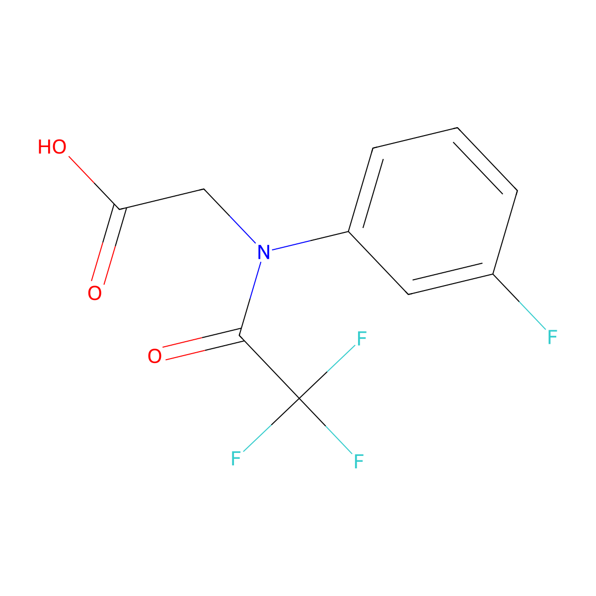 2-[2,2,2-trifluoro-N-(3-fluorophenyl)acetamido]acetic acid molecular structure, CAS 2680754-93-0