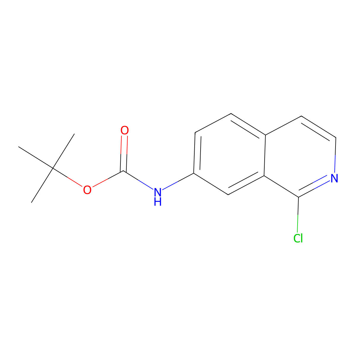 tert-butyl N-(1-chloroisoquinolin-7-yl)carbamate molecular structure, CAS 2680755-12-6
