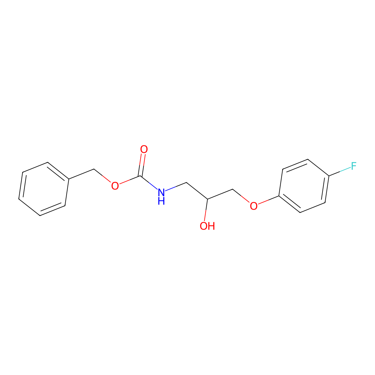 benzyl N-[3-(4-fluorophenoxy)-2-hydroxypropyl]carbamate molecular structure, CAS 2680755-13-7