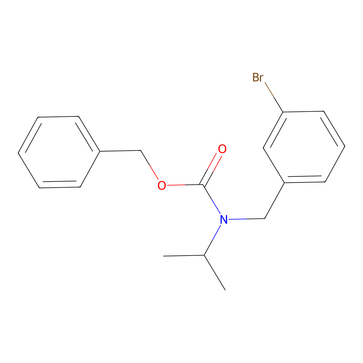 benzyl N-[(3-bromophenyl)methyl]-N-(propan-2-yl)carbamate molecular structure, CAS 2680755-25-1