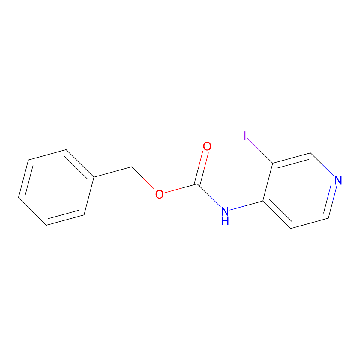 benzyl N-(3-iodopyridin-4-yl)carbamate molecular structure, CAS 2680755-26-2