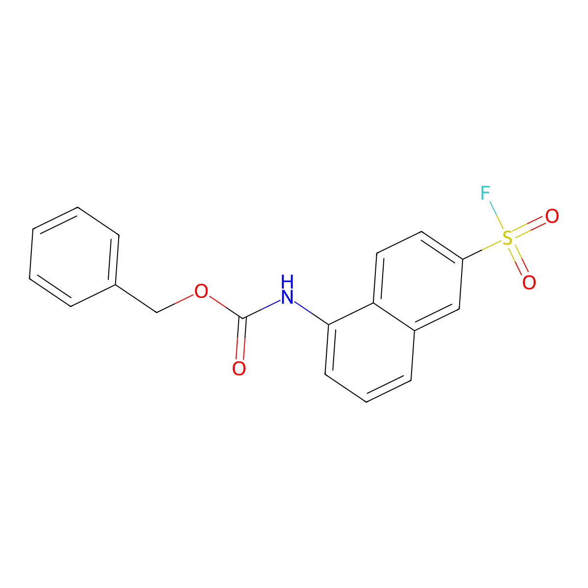 benzyl N-[6-(fluorosulfonyl)naphthalen-1-yl]carbamate molecular structure, CAS 2680755-31-9