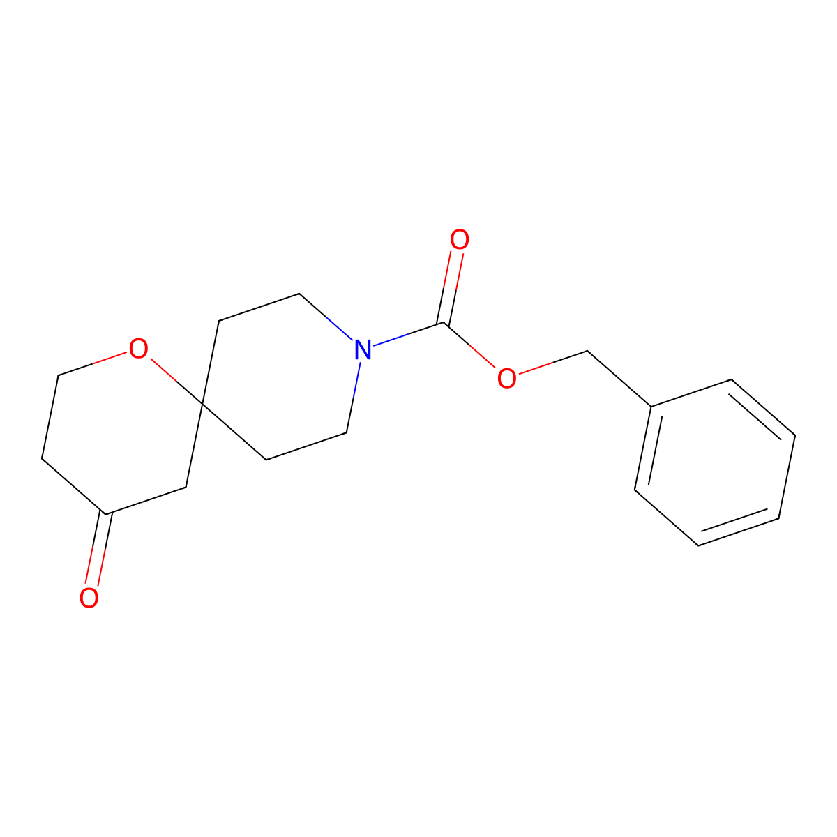 Benzyl 4-oxo-1-oxa-9-azaspiro[5.5]undecane-9-carboxylate molecular structure, CAS 2680755-32-0