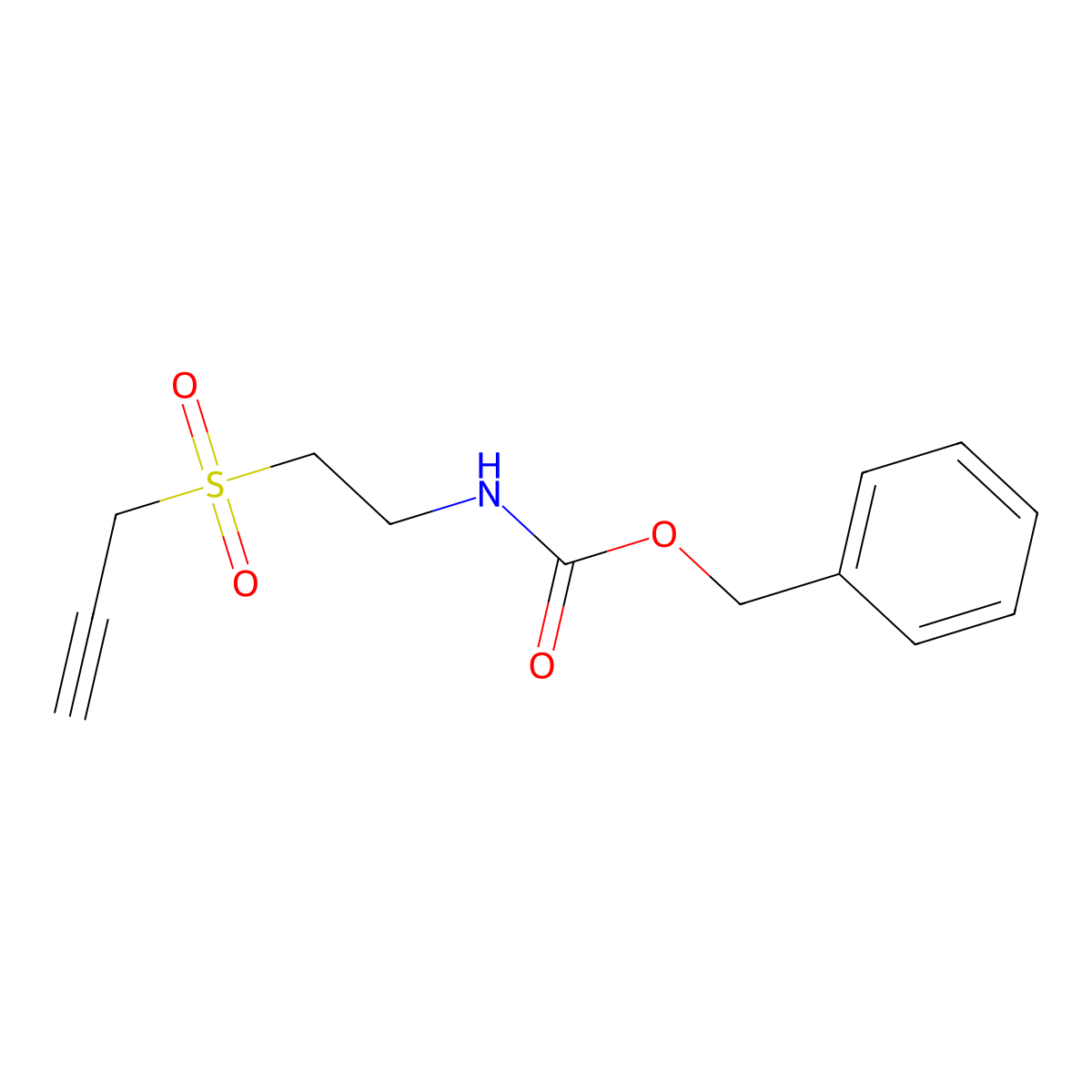 benzyl N-[2-(prop-2-yne-1-sulfonyl)ethyl]carbamate molecular structure, CAS 2680755-39-7