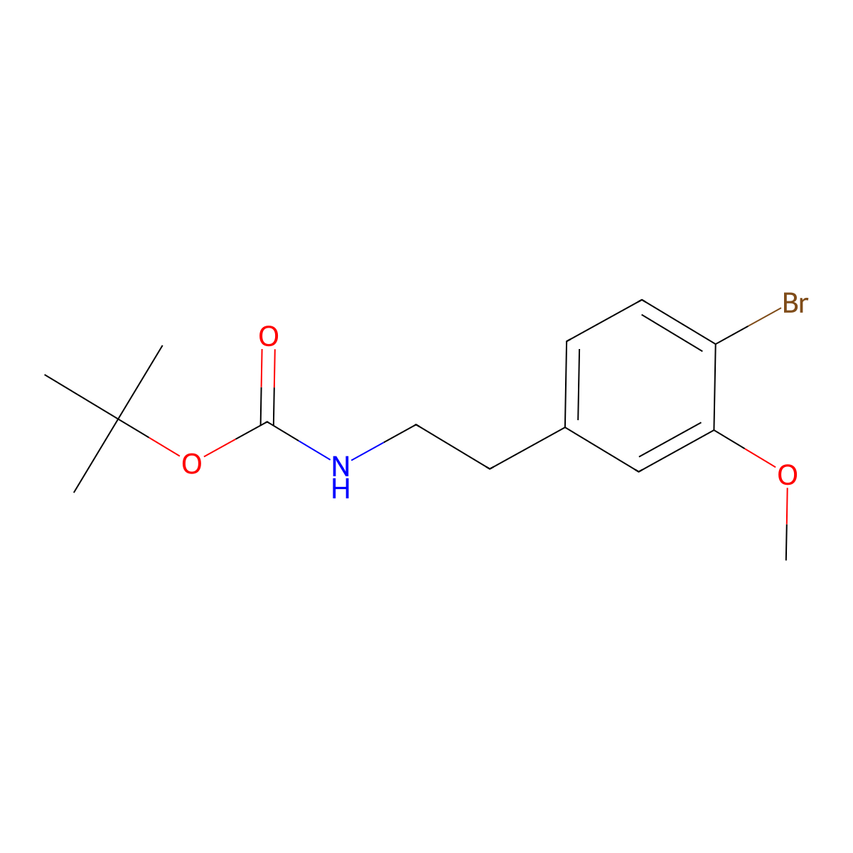 tert-butyl N-[2-(4-bromo-3-methoxyphenyl)ethyl]carbamate molecular structure, CAS 2680755-52-4