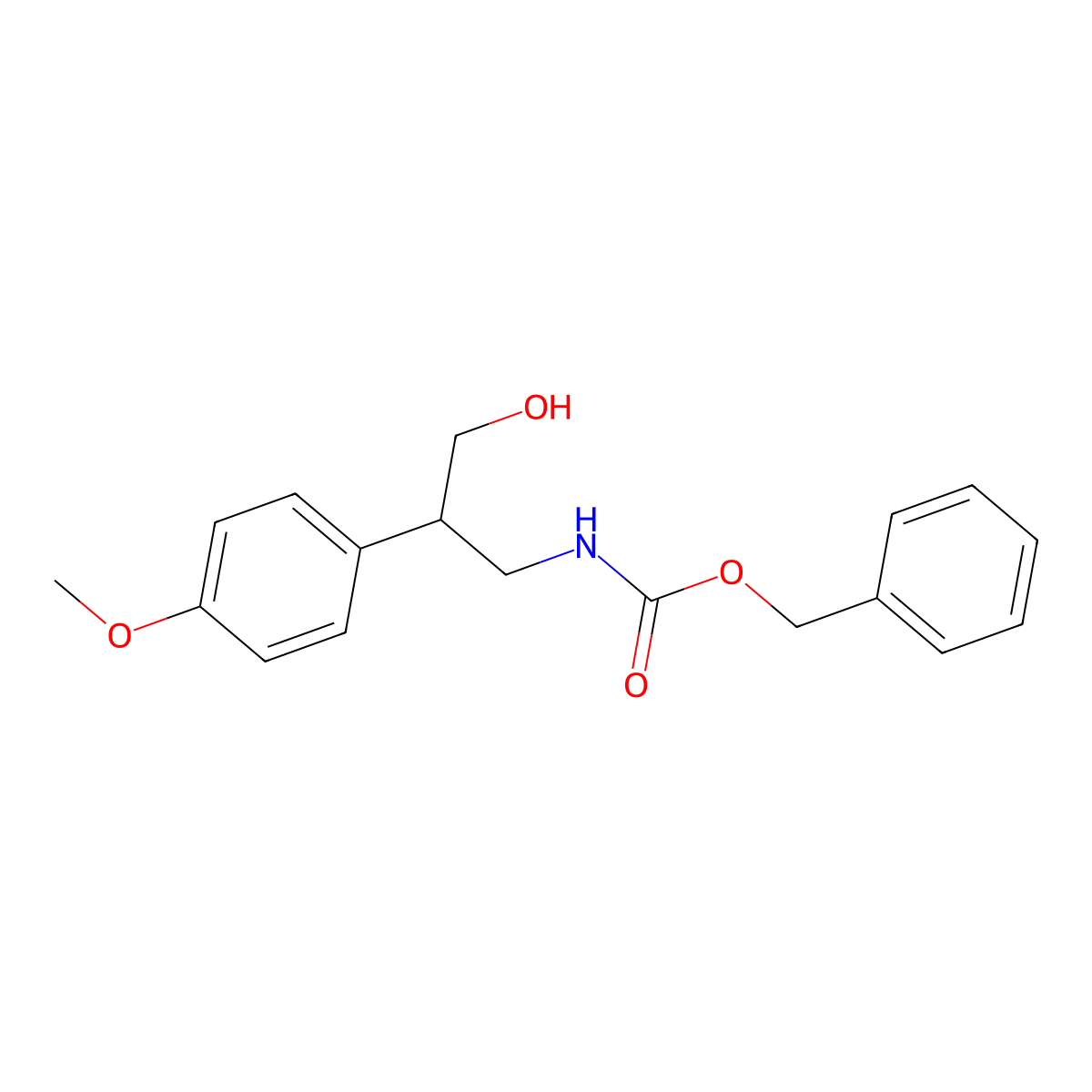 benzyl N-[3-hydroxy-2-(4-methoxyphenyl)propyl]carbamate molecular structure, CAS 2680755-59-1