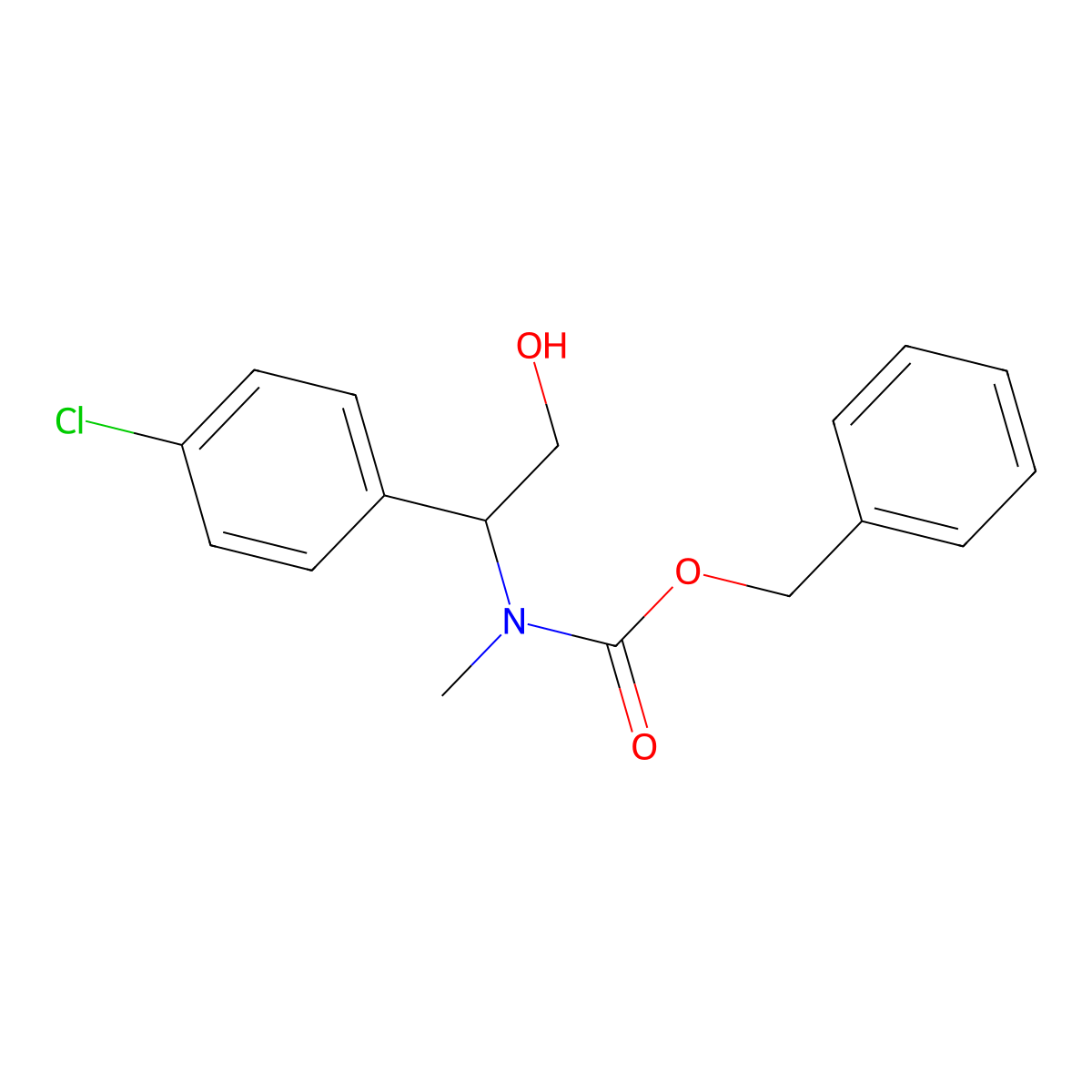 benzyl N-[1-(4-chlorophenyl)-2-hydroxyethyl]-N-methylcarbamate molecular structure, CAS 2680755-60-4