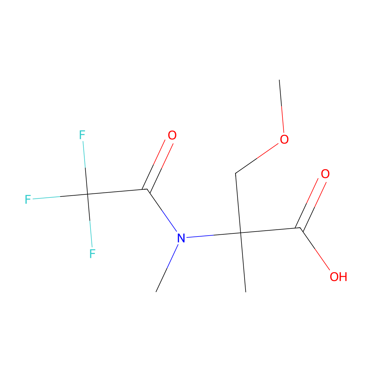 3-methoxy-2-methyl-2-(2,2,2-trifluoro-N-methylacetamido)propanoic acid molecular structure, CAS 2680755-71-7