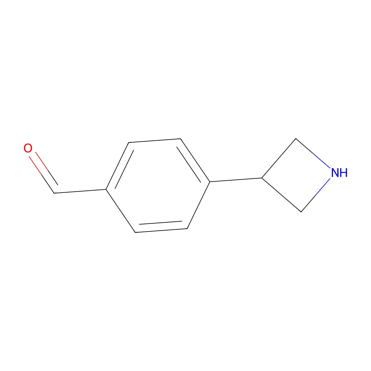 4-(Azetidin-3-yl)benzaldehyde molecular structure, CAS 2680755-77-3
