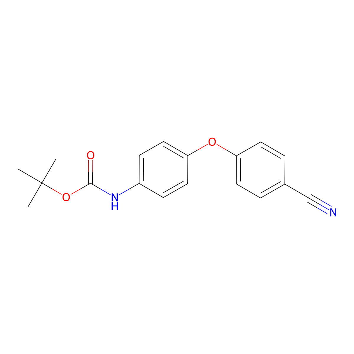 tert-butyl N-[4-(4-cyanophenoxy)phenyl]carbamate molecular structure, CAS 2680755-91-1