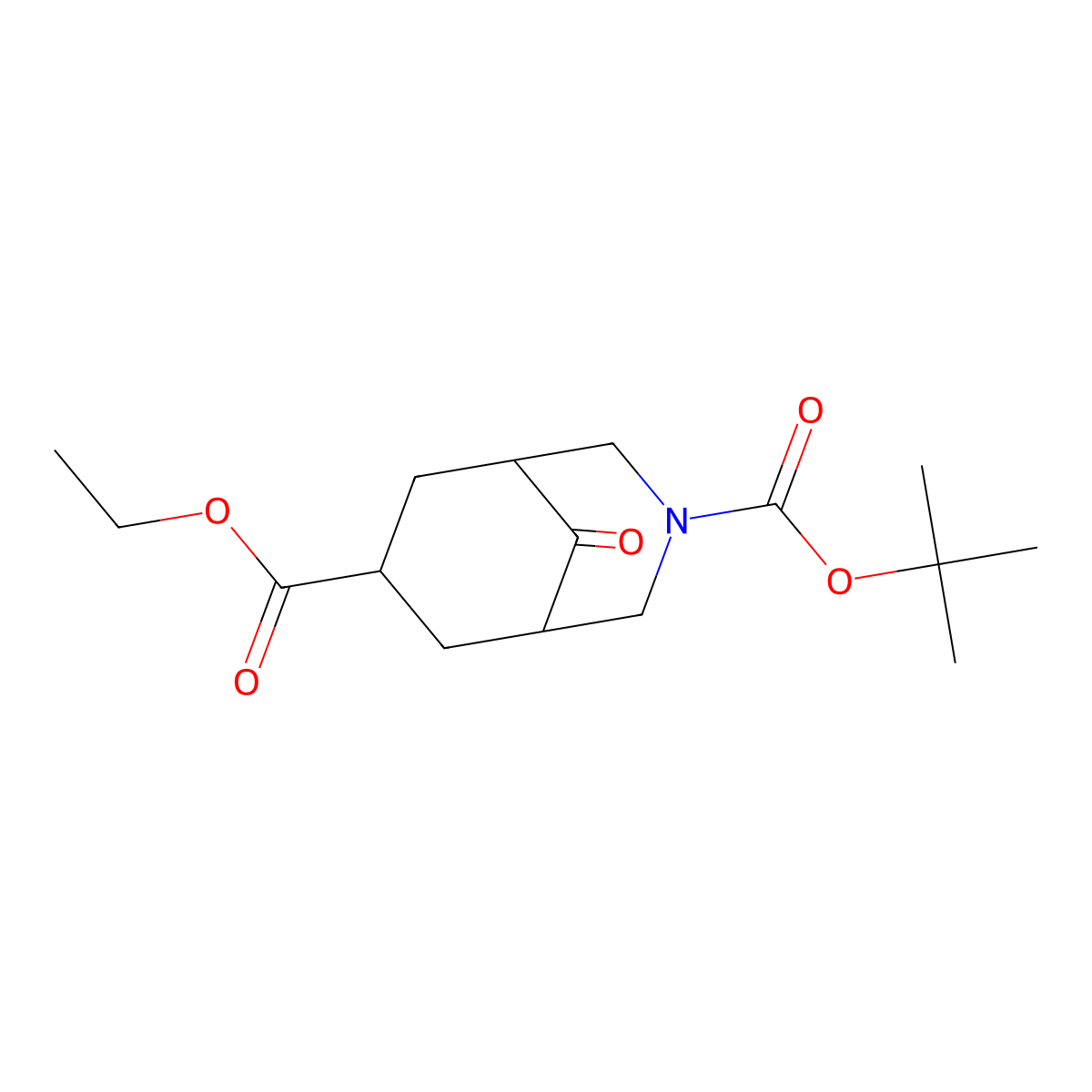 3-Tert-butyl 7-ethyl 9-oxo-3-azabicyclo[3.3.1]nonane-3,7-dicarboxylate molecular structure, CAS 2680756-21-0