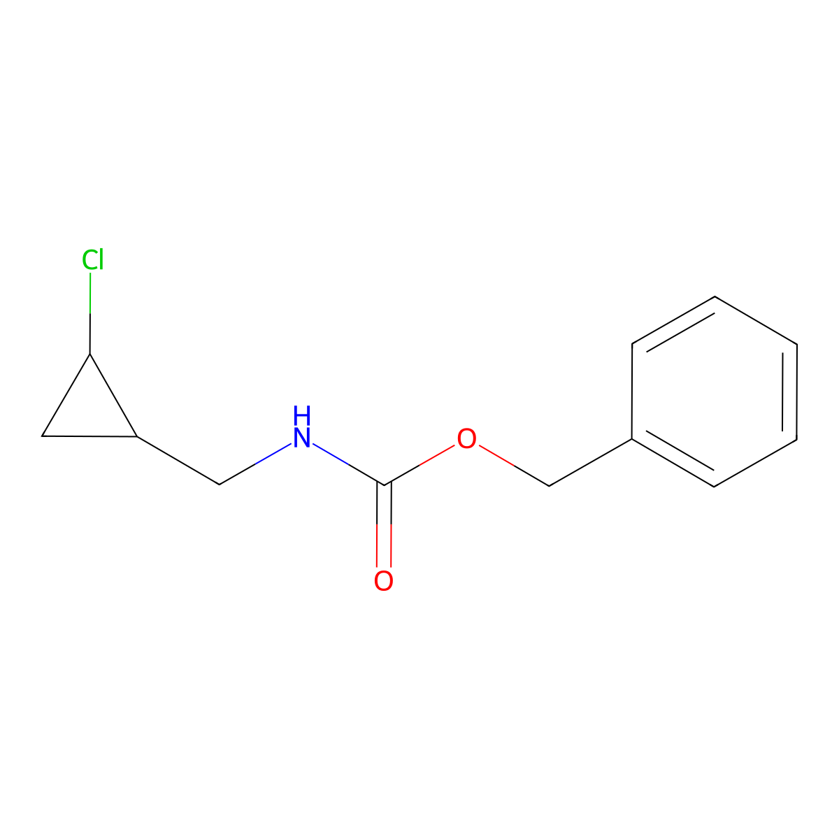 benzyl N-[(2-chlorocyclopropyl)methyl]carbamate molecular structure, CAS 2680756-24-3