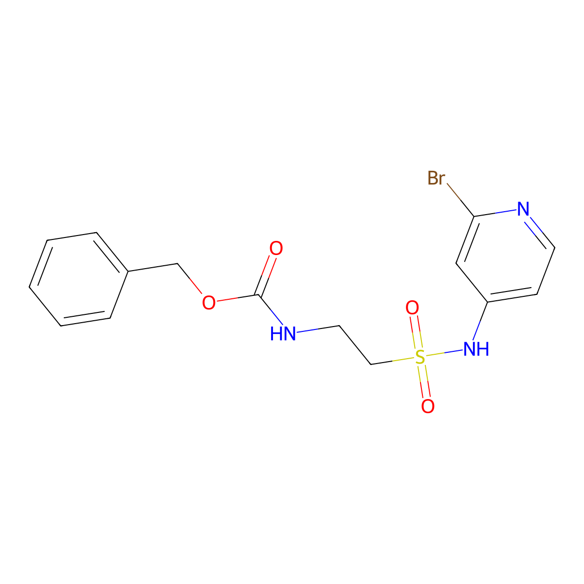 benzyl N-{2-[(2-bromopyridin-4-yl)sulfamoyl]ethyl}carbamate molecular structure, CAS 2680756-37-8