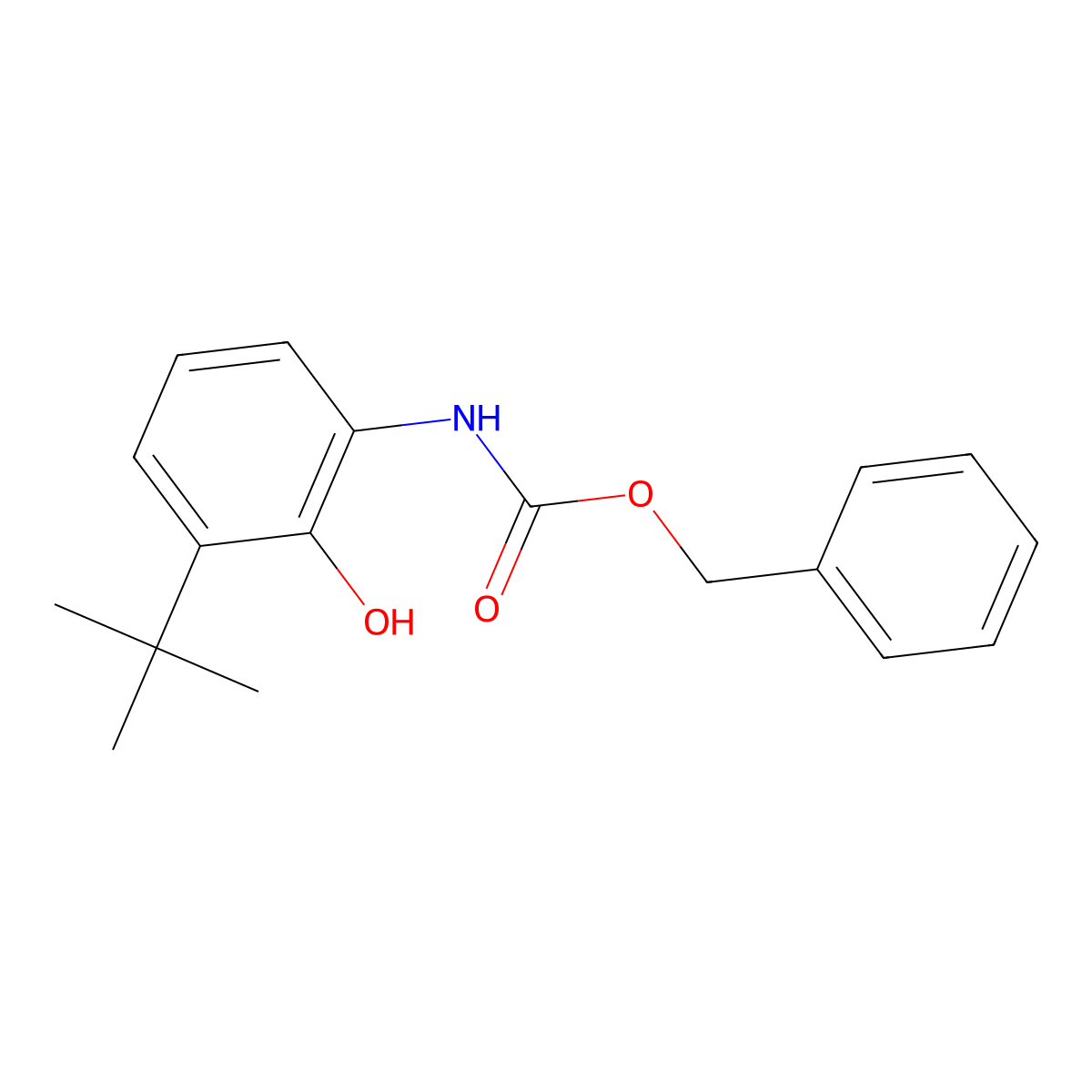 benzyl N-(3-tert-butyl-2-hydroxyphenyl)carbamate molecular structure, CAS 2680756-39-0
