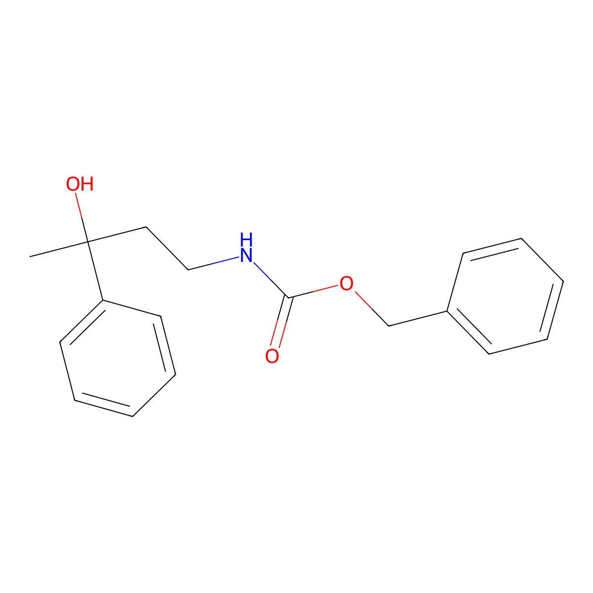 benzyl N-(3-hydroxy-3-phenylbutyl)carbamate molecular structure, CAS 2680756-47-0
