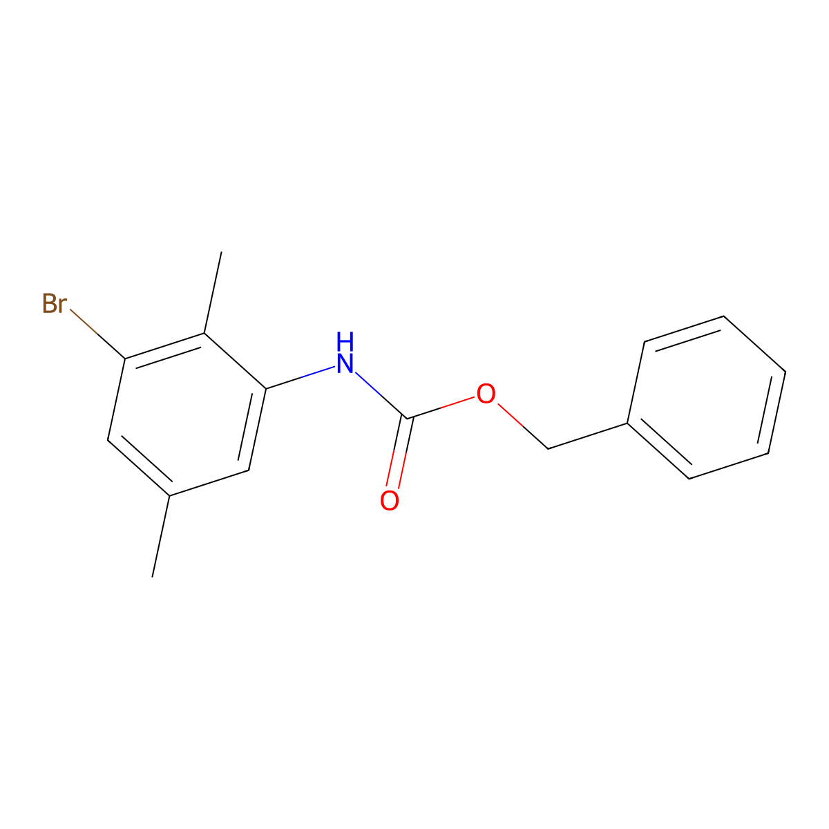 benzyl N-(3-bromo-2,5-dimethylphenyl)carbamate molecular structure, CAS 2680756-57-2