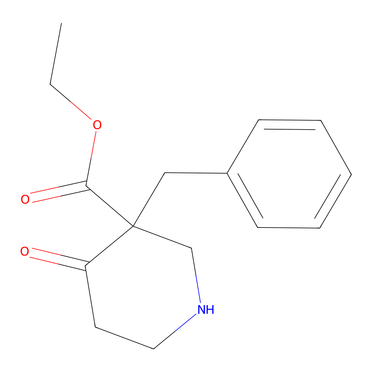 Ethyl 3-benzyl-4-oxopiperidine-3-carboxylate molecular structure, CAS 2680756-62-9