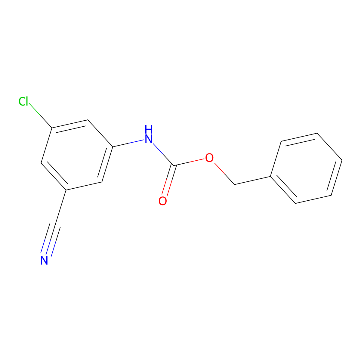 benzyl N-(3-chloro-5-cyanophenyl)carbamate molecular structure, CAS 2680756-71-0