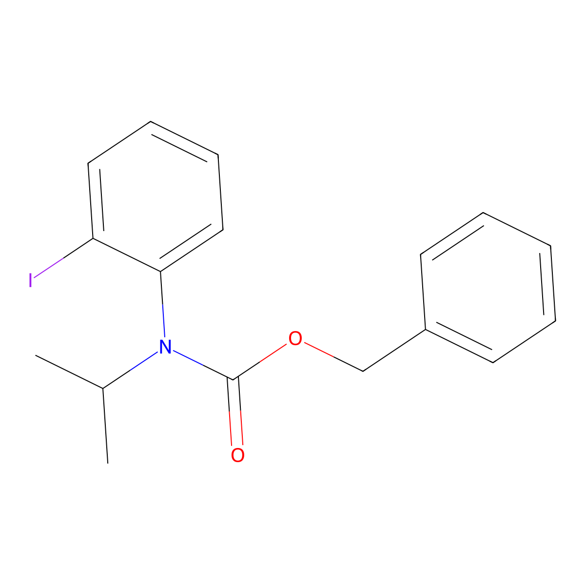 benzyl N-(2-iodophenyl)-N-(propan-2-yl)carbamate molecular structure, CAS 2680756-74-3