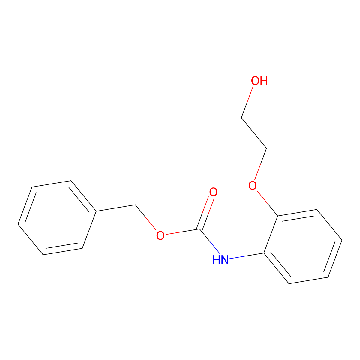 benzyl N-[2-(2-hydroxyethoxy)phenyl]carbamate molecular structure, CAS 2680756-87-8