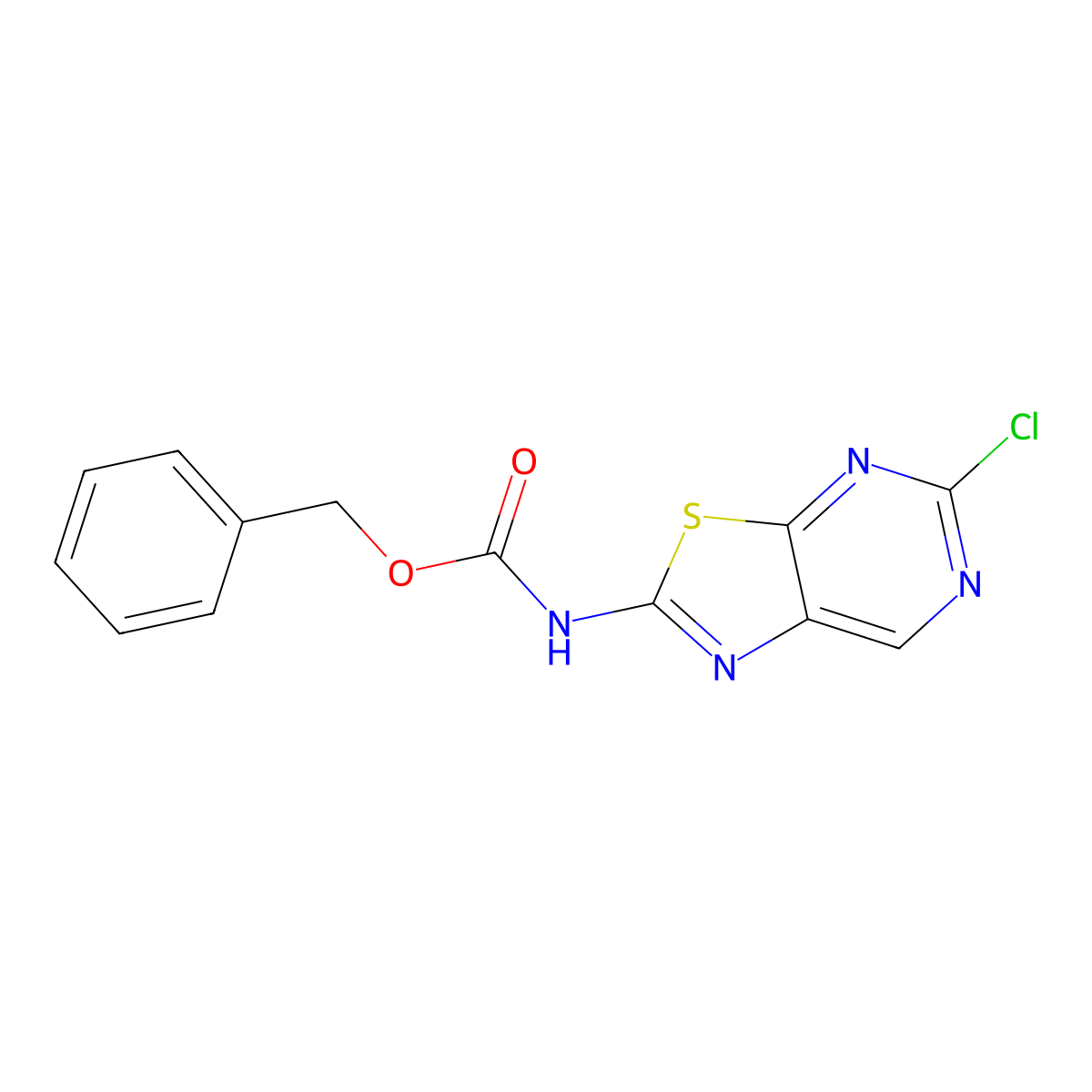 benzyl N-{5-chloro-[1,3]thiazolo[5,4-d]pyrimidin-2-yl}carbamate molecular structure, CAS 2680756-88-9