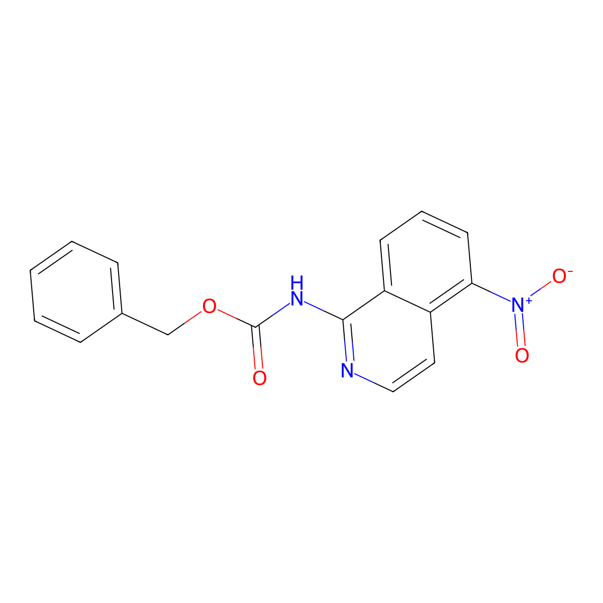 benzyl N-(5-nitroisoquinolin-1-yl)carbamate molecular structure, CAS 2680756-93-6